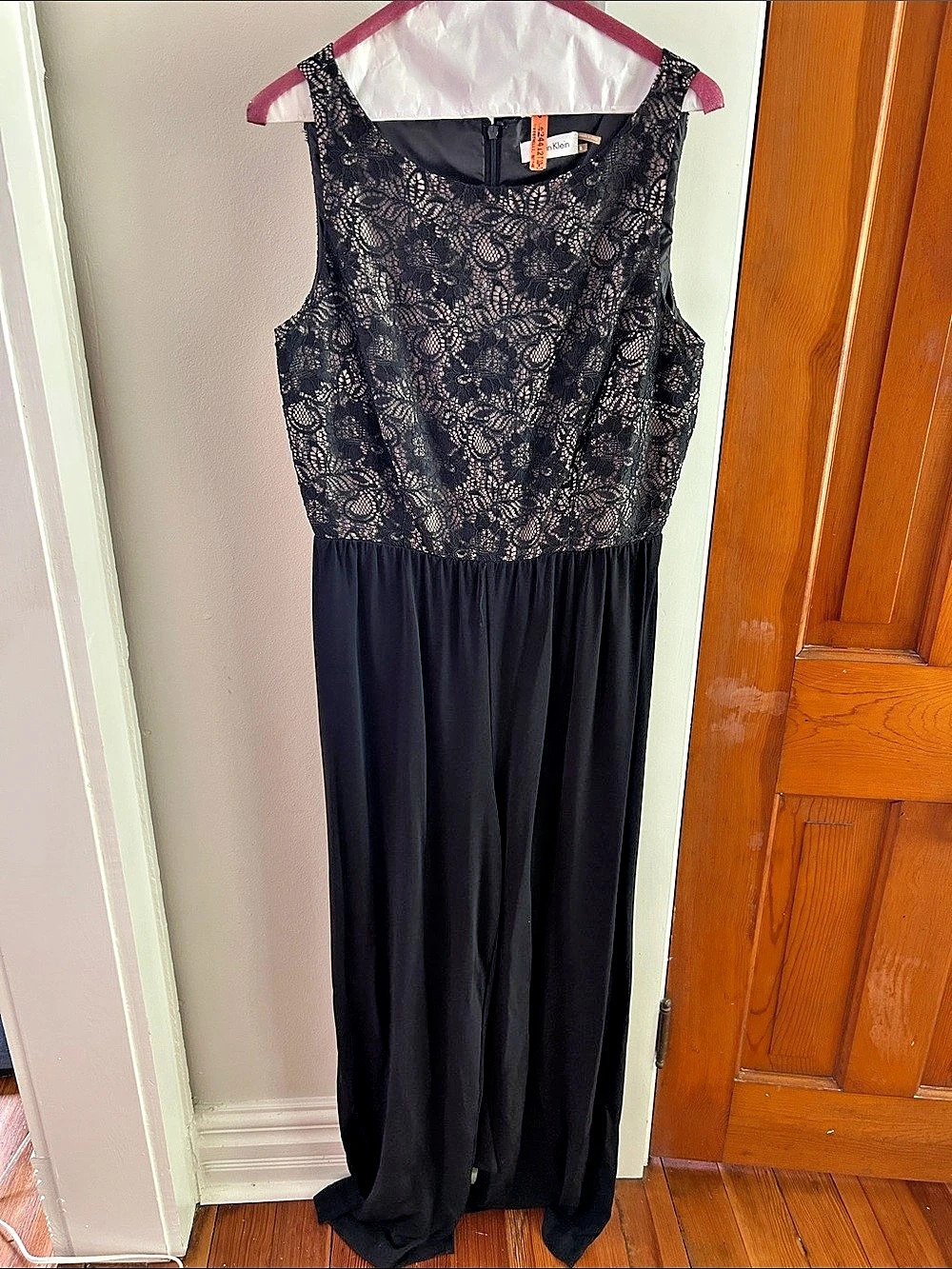 Calvin Klein Floral Lace Maxi Dress Size 8 NWT